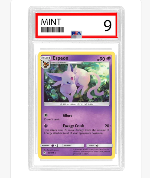 PSA 9 Espeon (Mewtwo Stamp) 89/214 - Battle Academy - Slab - ENG