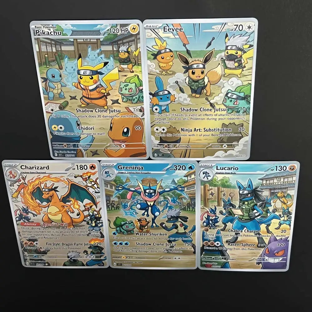 Shadow Clone Jutsu - Naruto x Pokémon - Fan Art Card Set