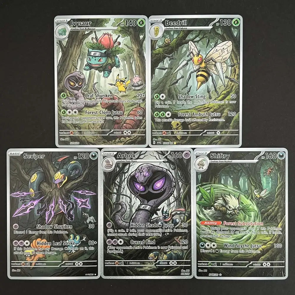 Poison Forest Guardians - Naruto x Pokémon - Fan Art Card Set