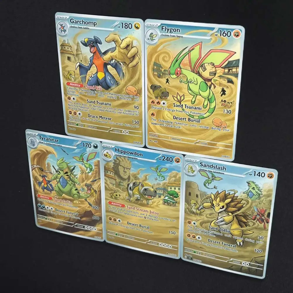 Sunagakure - Sand Village - Naruto x Pokémon - Fan Art Card Set