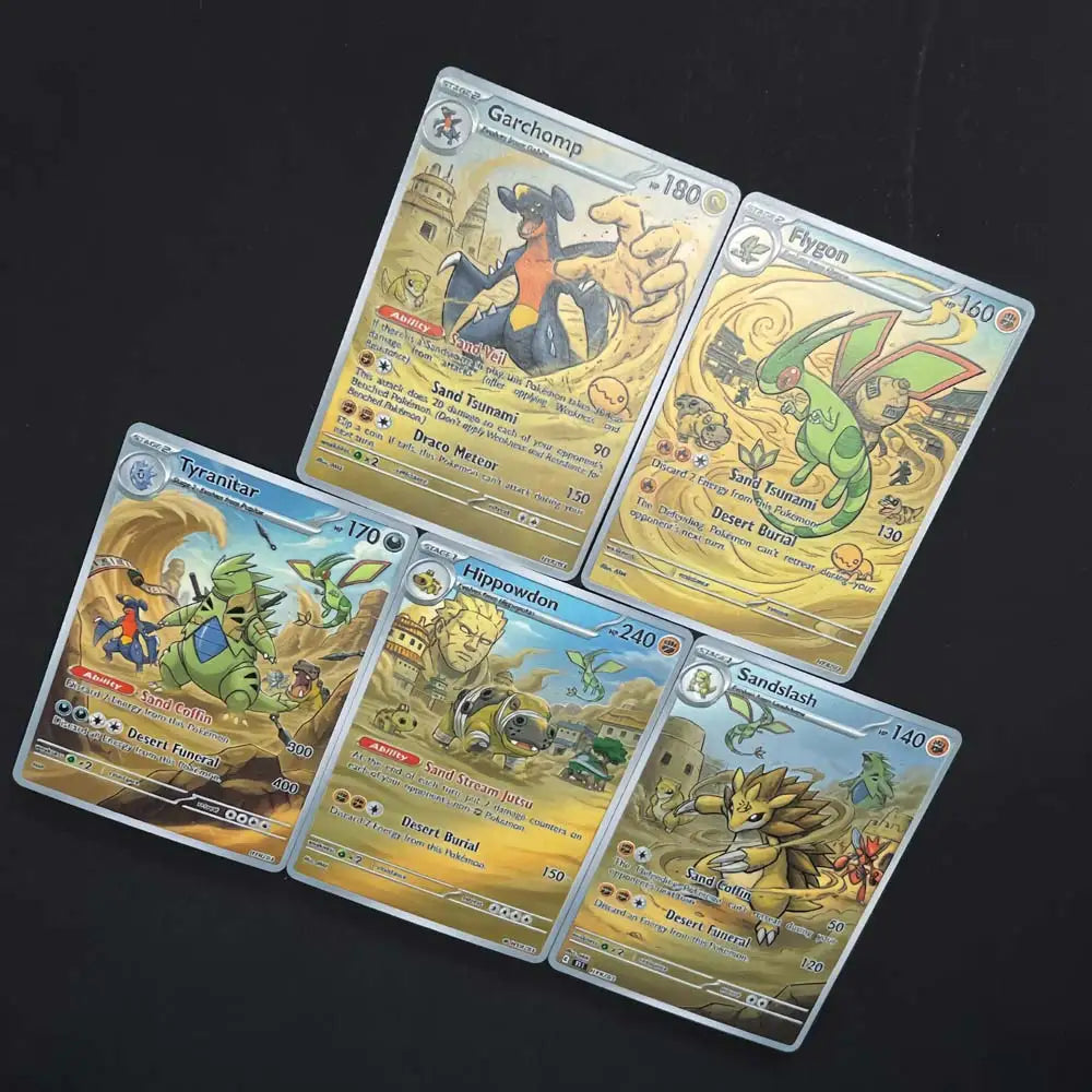 Sunagakure - Sand Village - Naruto x Pokémon - Fan Art Card Set