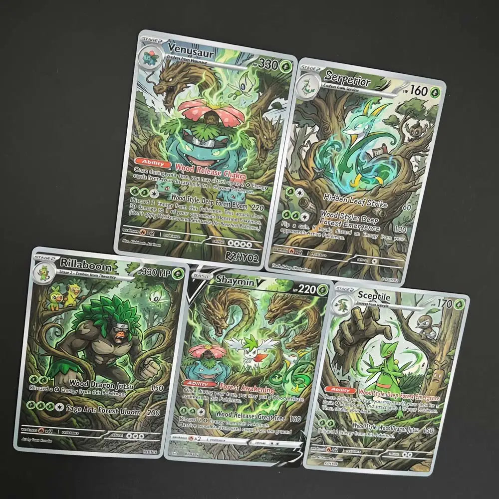 Wood Forest Guardians - Naruto x Pokémon - Fan Art Card Set
