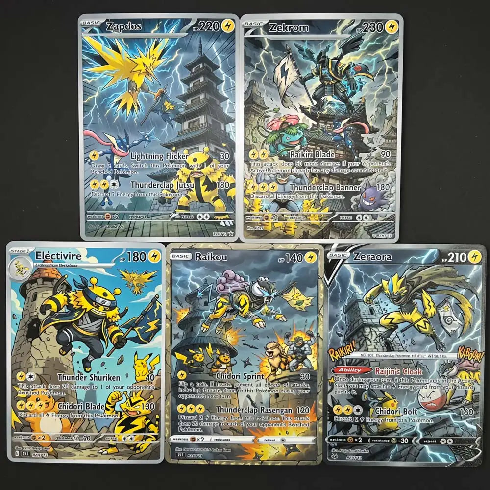 Lightning Fortress - Naruto x Pokémon - Fan Art Card Set