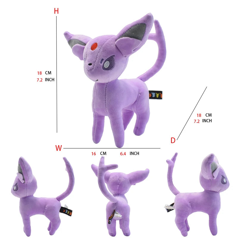 Pokemon Plushie - Eeveelutions & Shinies - 9 Types - (NO Eevee, Jolteon or Flareon)
