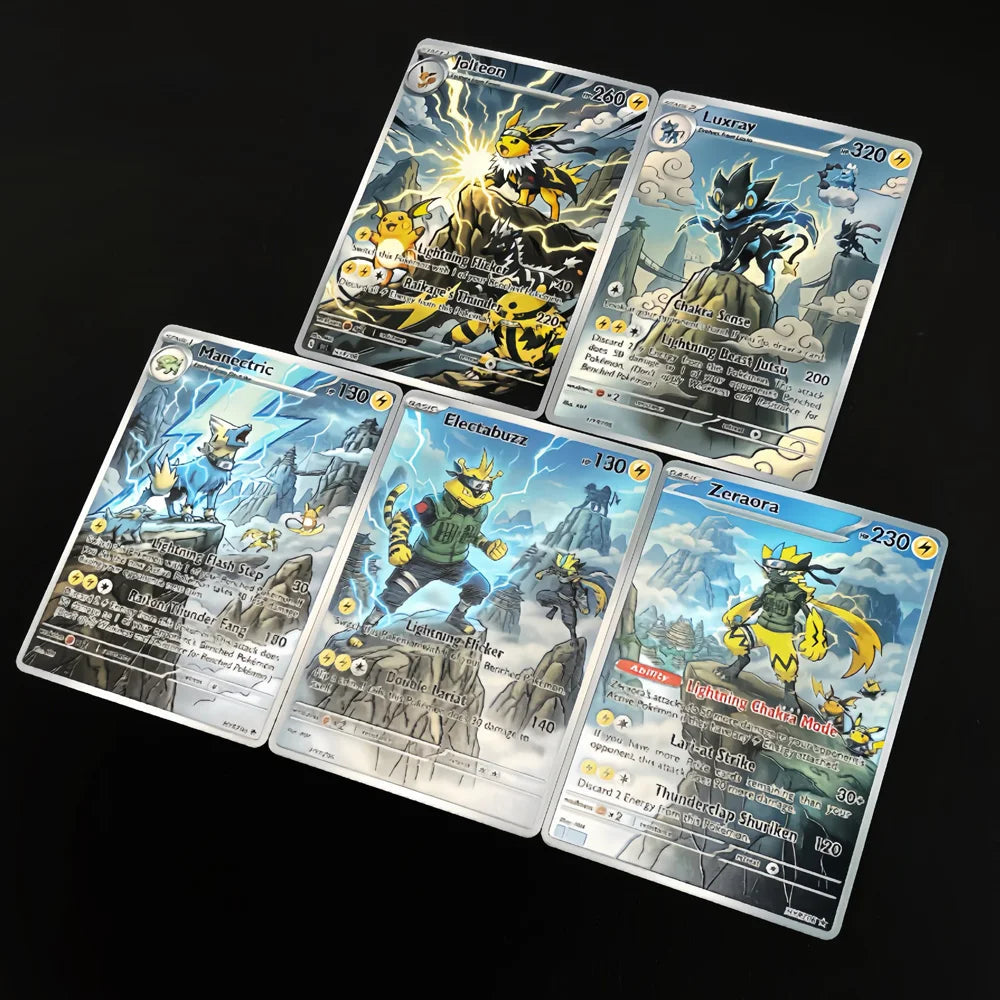 Land of Lightning - Naruto x Pokémon - Fan Art Card Set