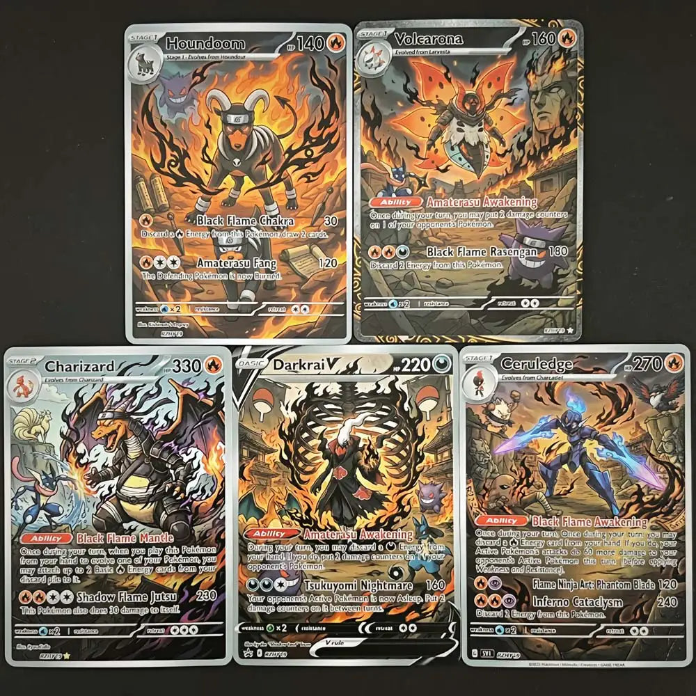 Inferno Awakening - Naruto x Pokémon - Fan Art Card Set