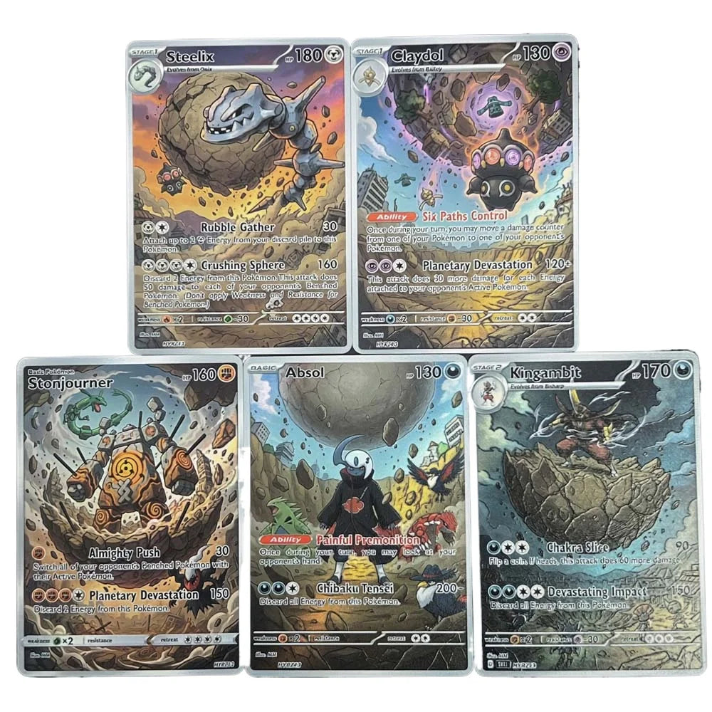 Chibaku Tensei (Planetary Devestation) - Naruto x Pokémon - Fan Art Card Set