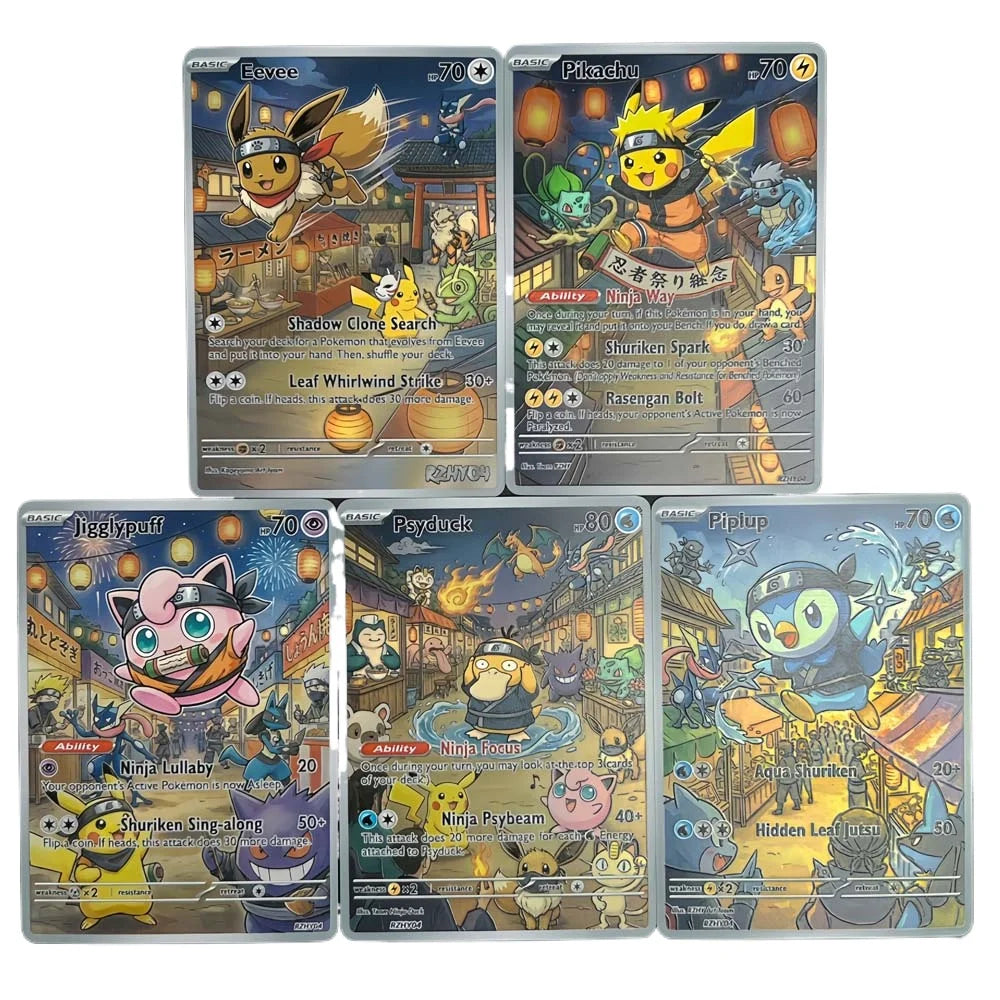 Lantern Festival - Naruto x Pokémon - Fan Art Card Set