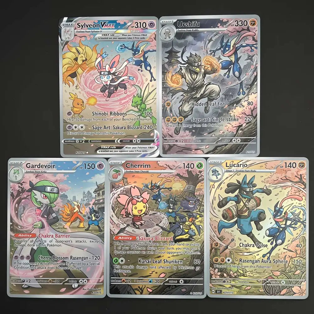 Sakura Season - Naruto x Pokémon - Fan Art Card Set
