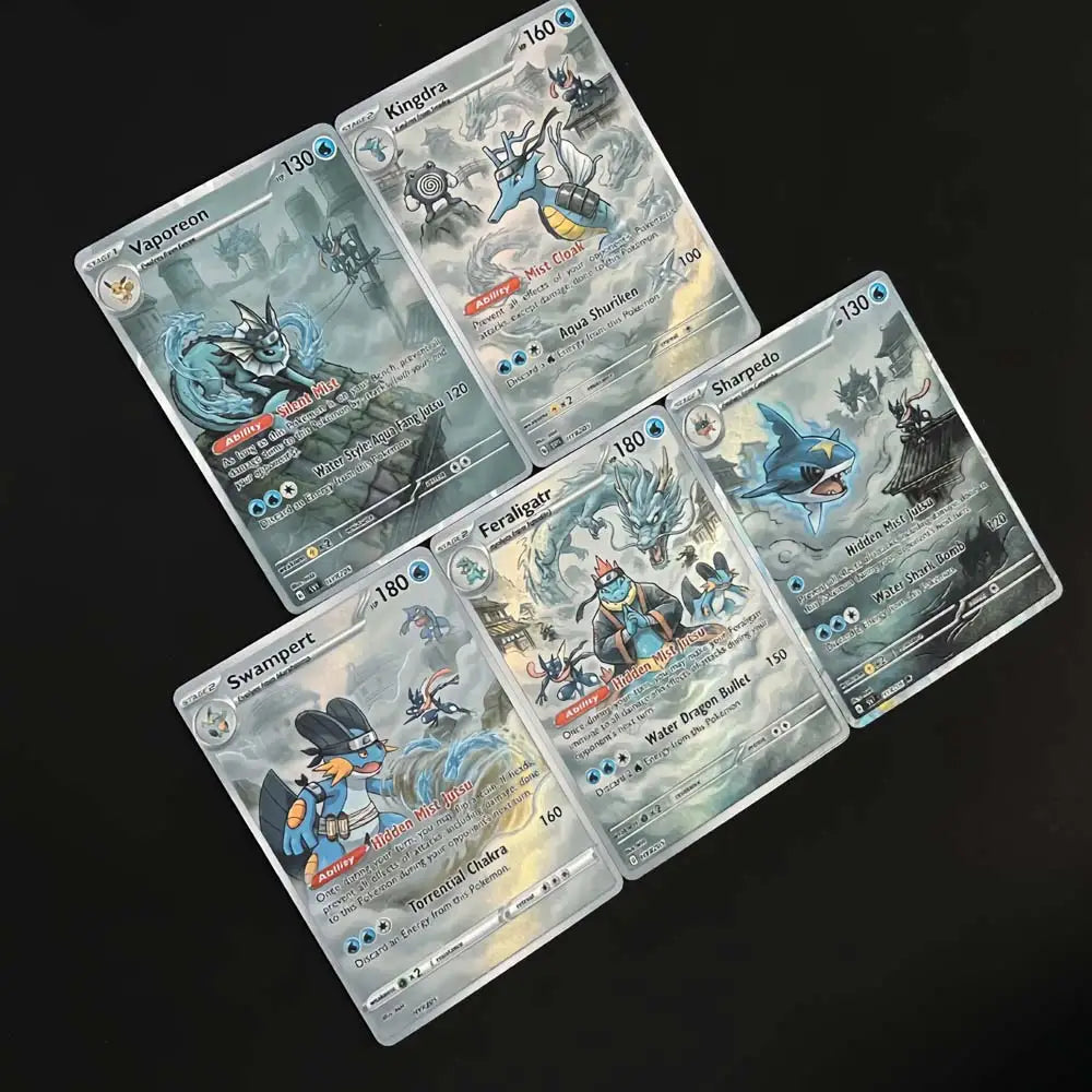 Kirigakure - Mist Village - Naruto x Pokémon - Fan Art Card Set
