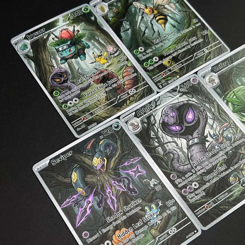 Poison Forest Guardians - Naruto x Pokémon - Fan Art Card Set