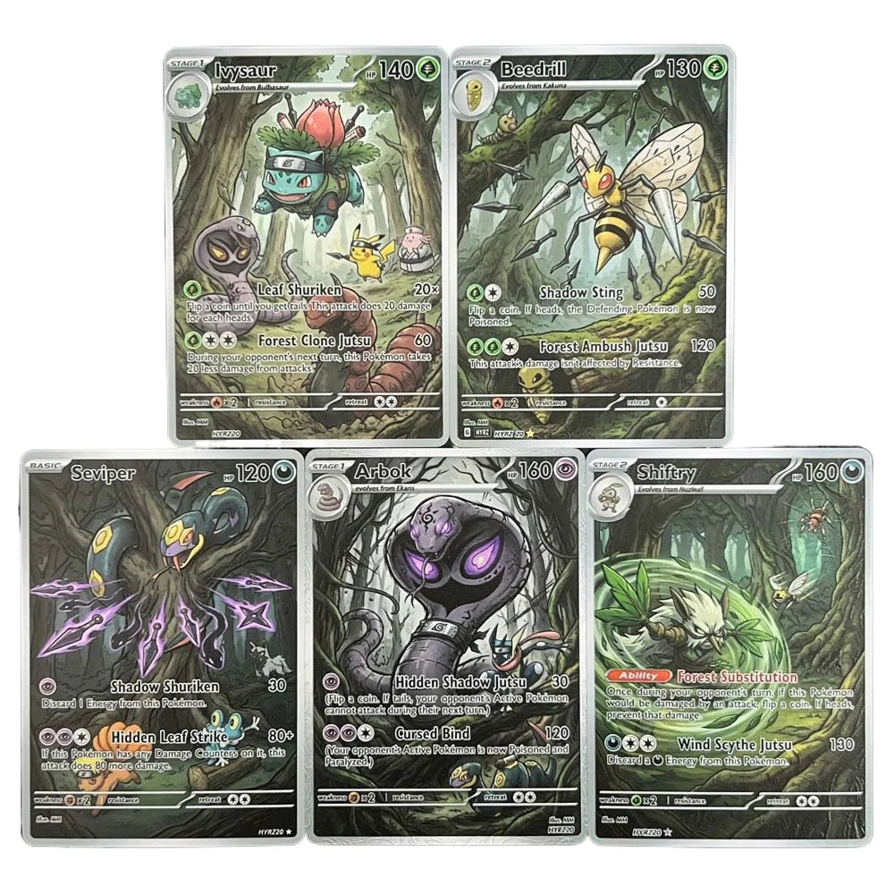 Poison Forest Guardians - Naruto x Pokémon - Fan Art Card Set