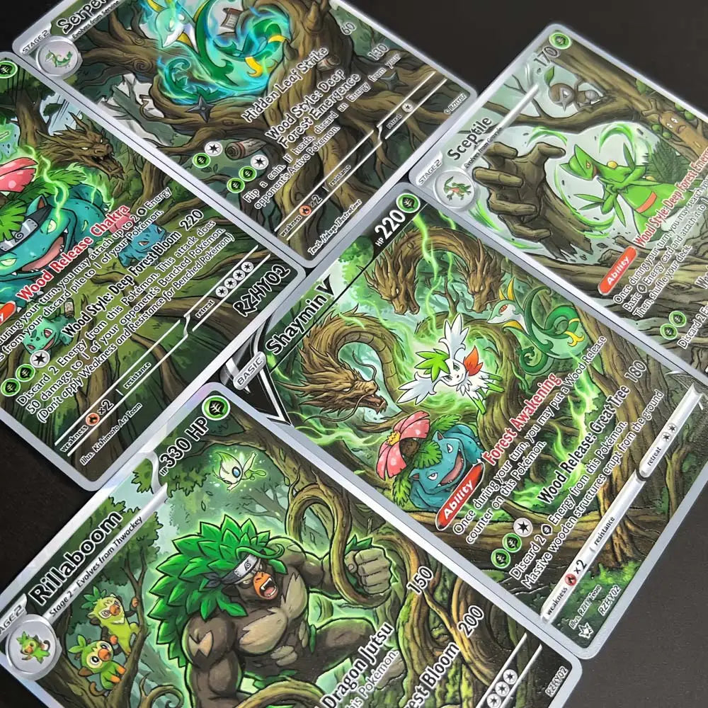 Wood Forest Guardians - Naruto x Pokémon - Fan Art Card Set