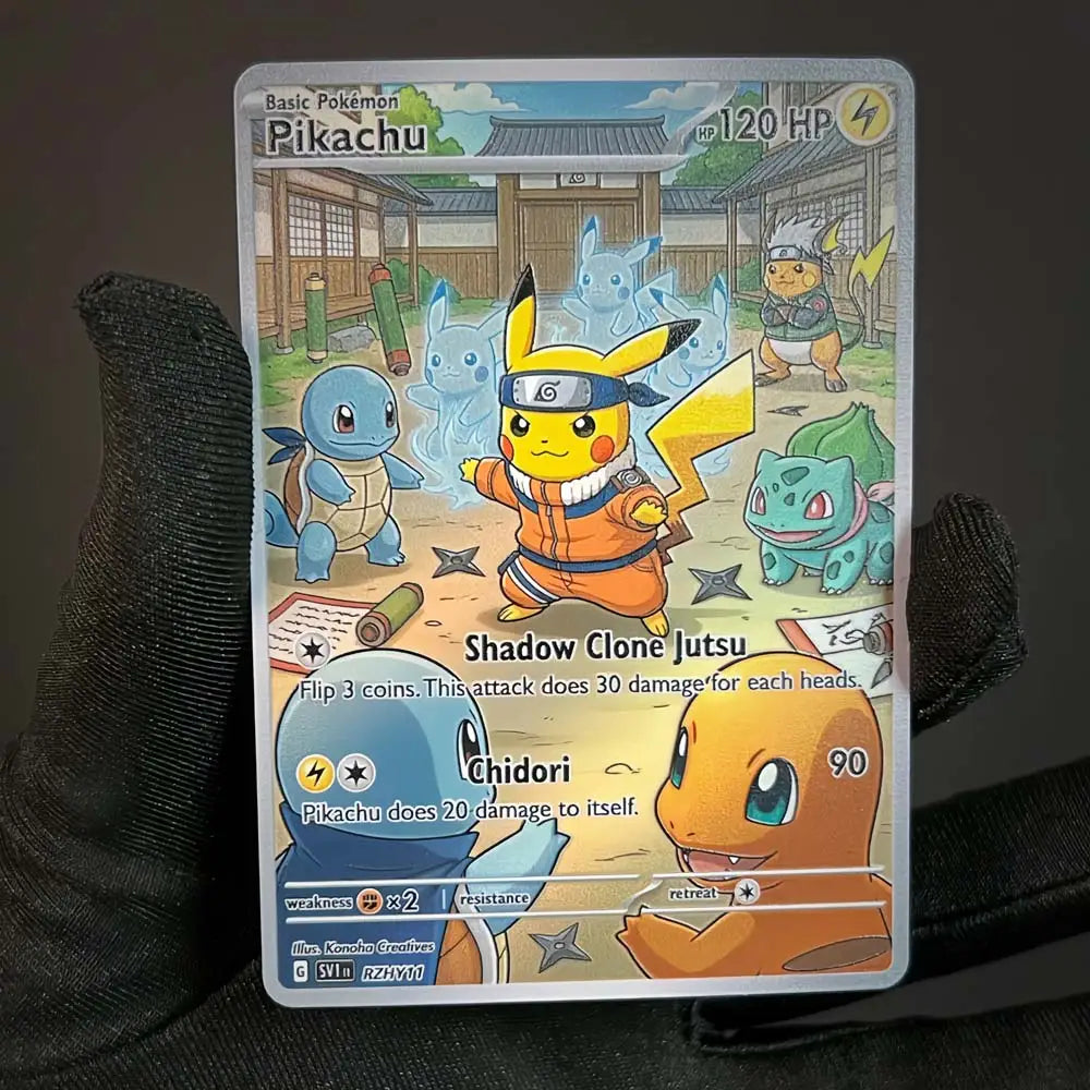 Shadow Clone Jutsu - Naruto x Pokémon - Fan Art Card Set