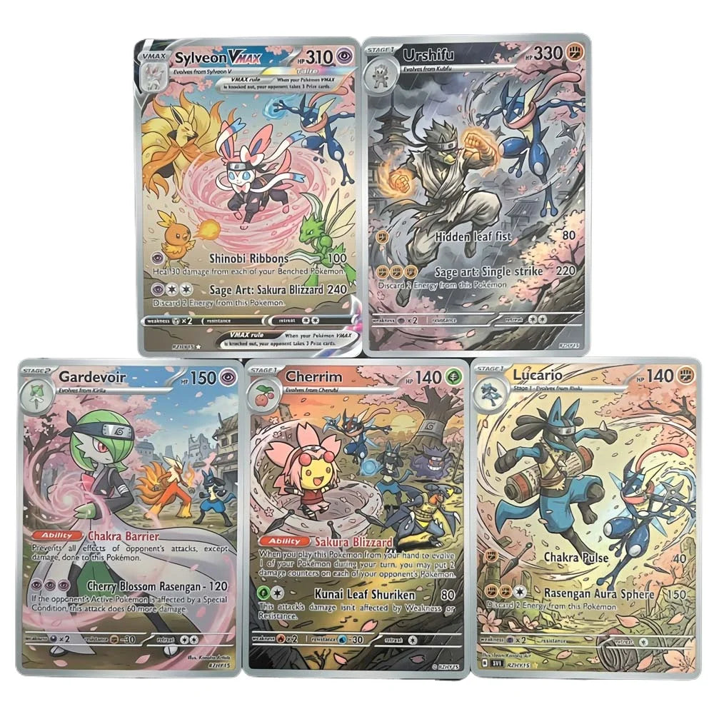 Sakura Season - Naruto x Pokémon - Fan Art Card Set