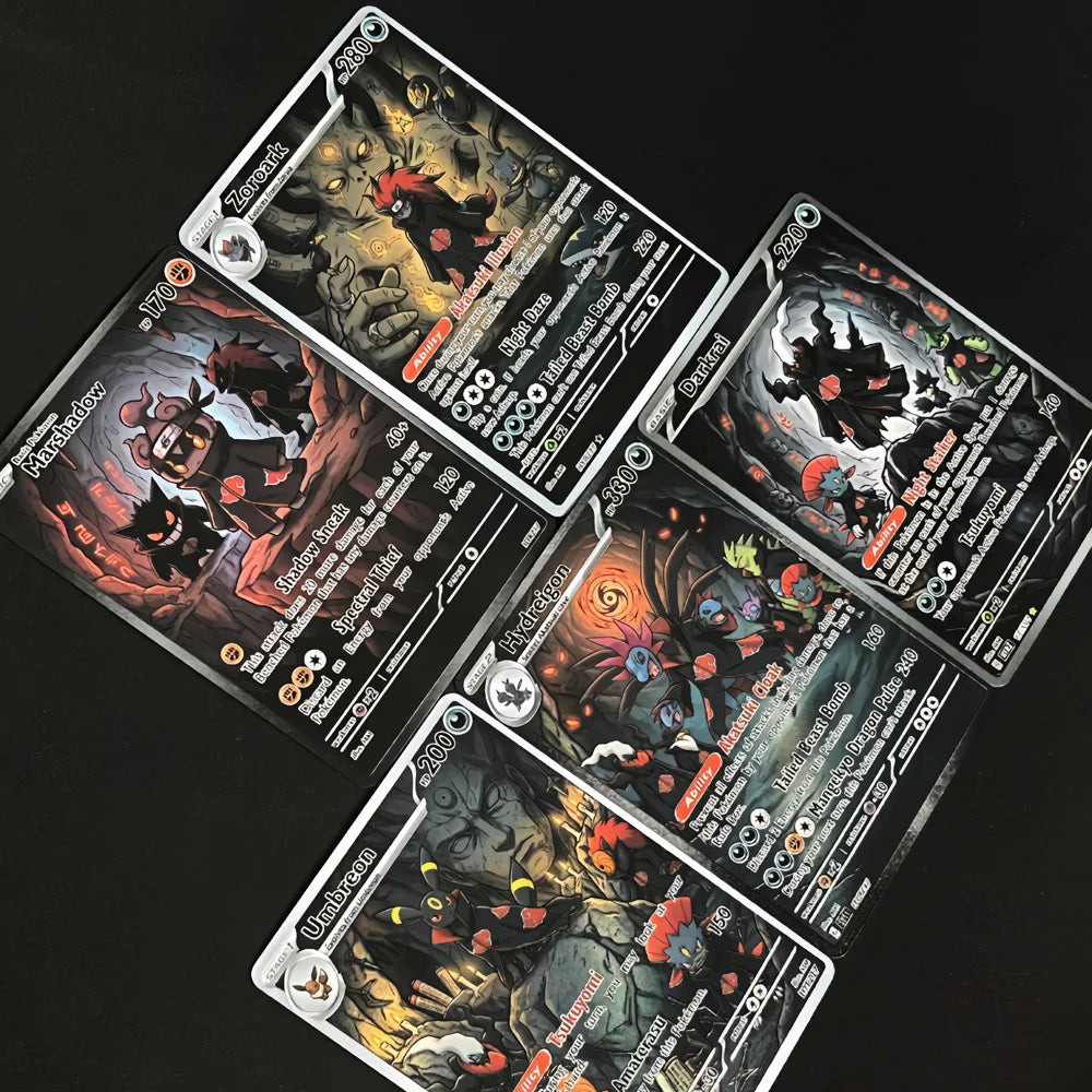Akatsuki Hideout - Naruto x Pokémon - Fan Art Card Set