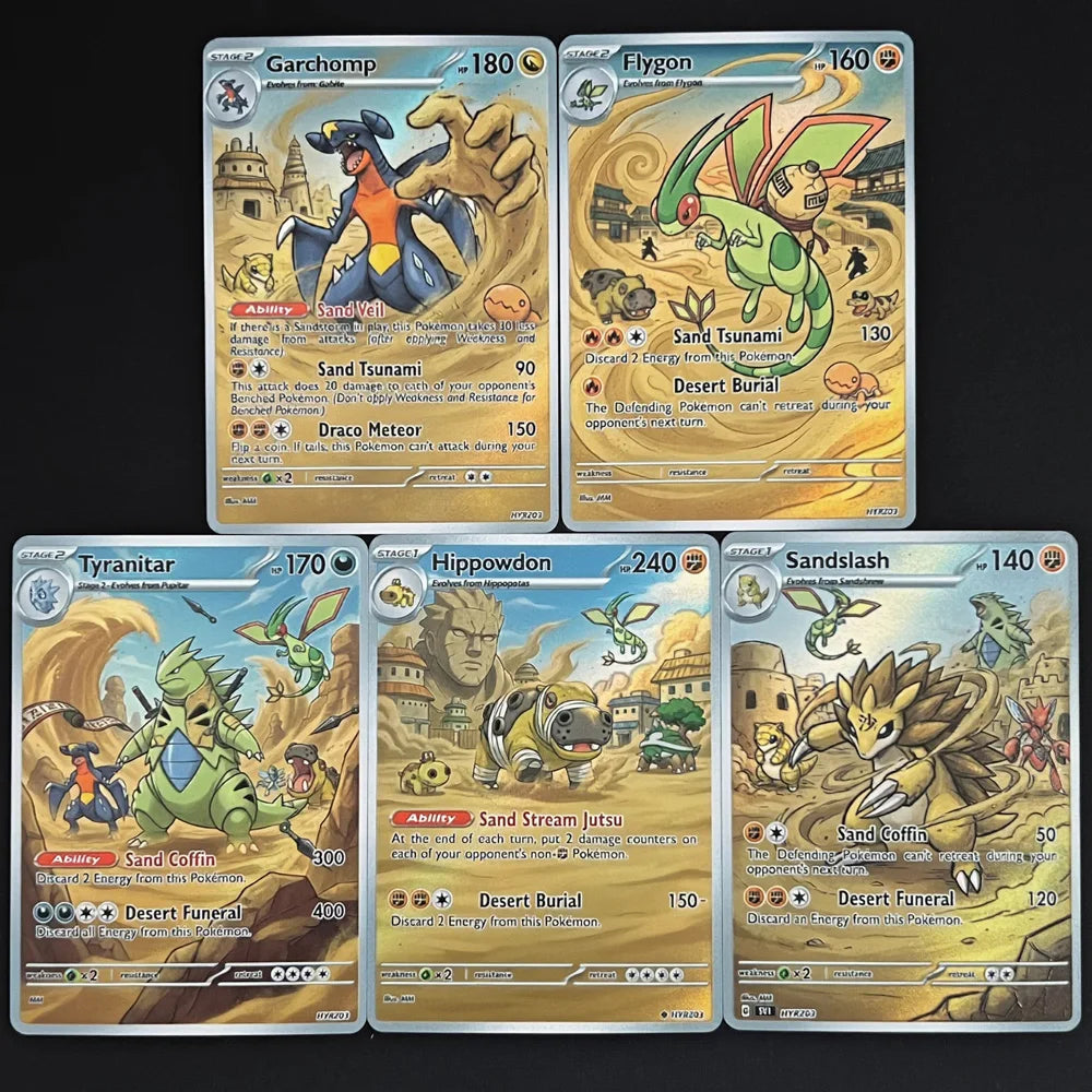 Sunagakure - Sand Village - Naruto x Pokémon - Fan Art Card Set