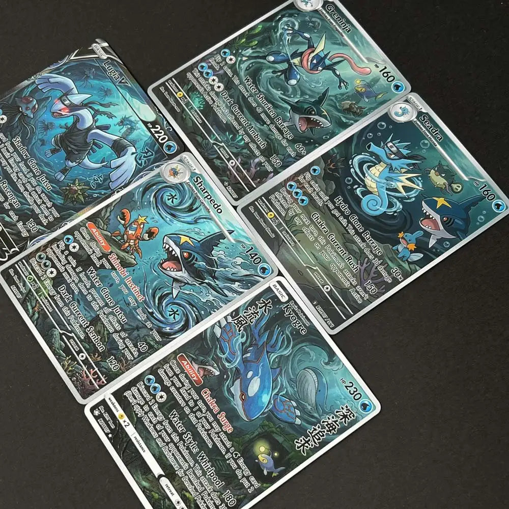 Deep Sea Guardians - Naruto x Pokémon - Fan Art Card Set