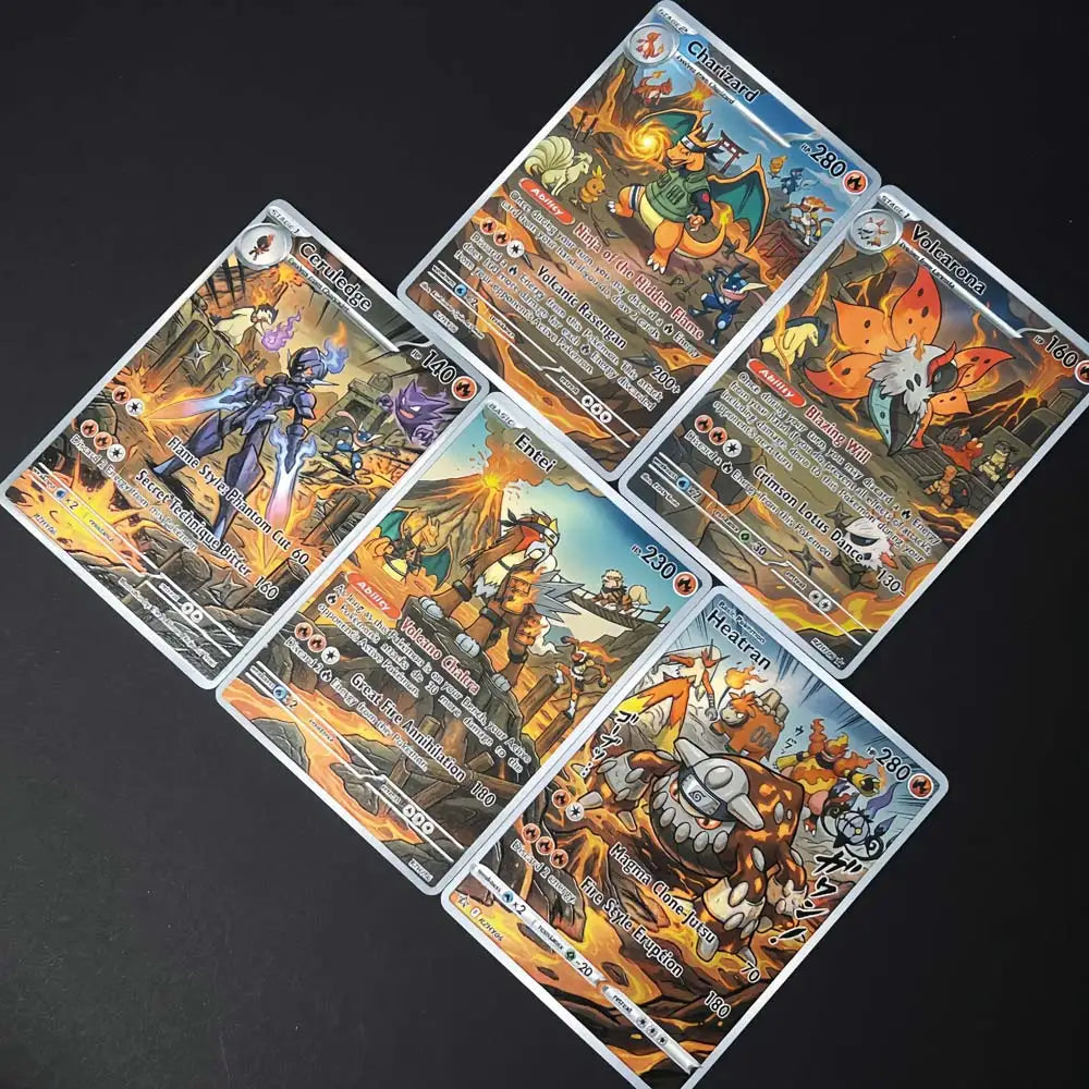 Volcano Guardians - Naruto x Pokémon - Fan Art Card Set