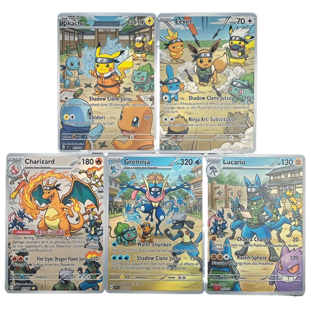 Shadow Clone Jutsu - Naruto x Pokémon - Fan Art Card Set