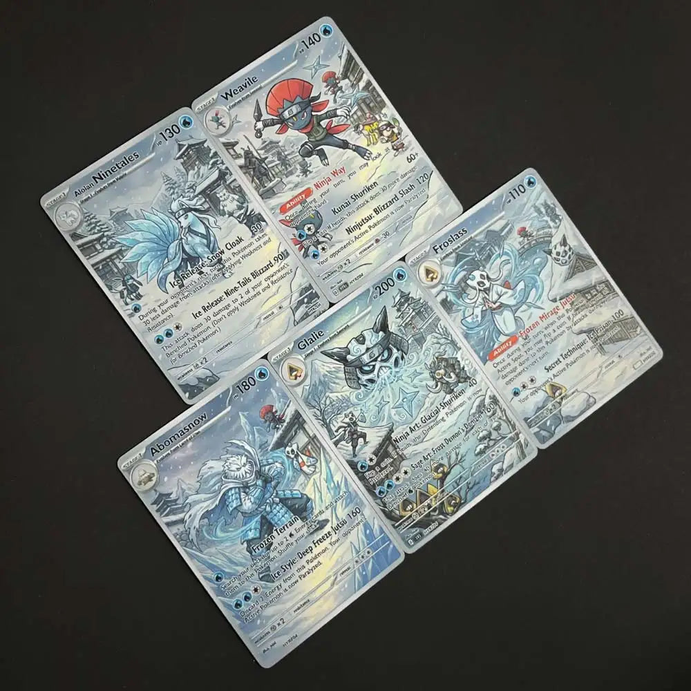 Yukigakure - Snow Village - Naruto x Pokémon - Fan Art Card Set