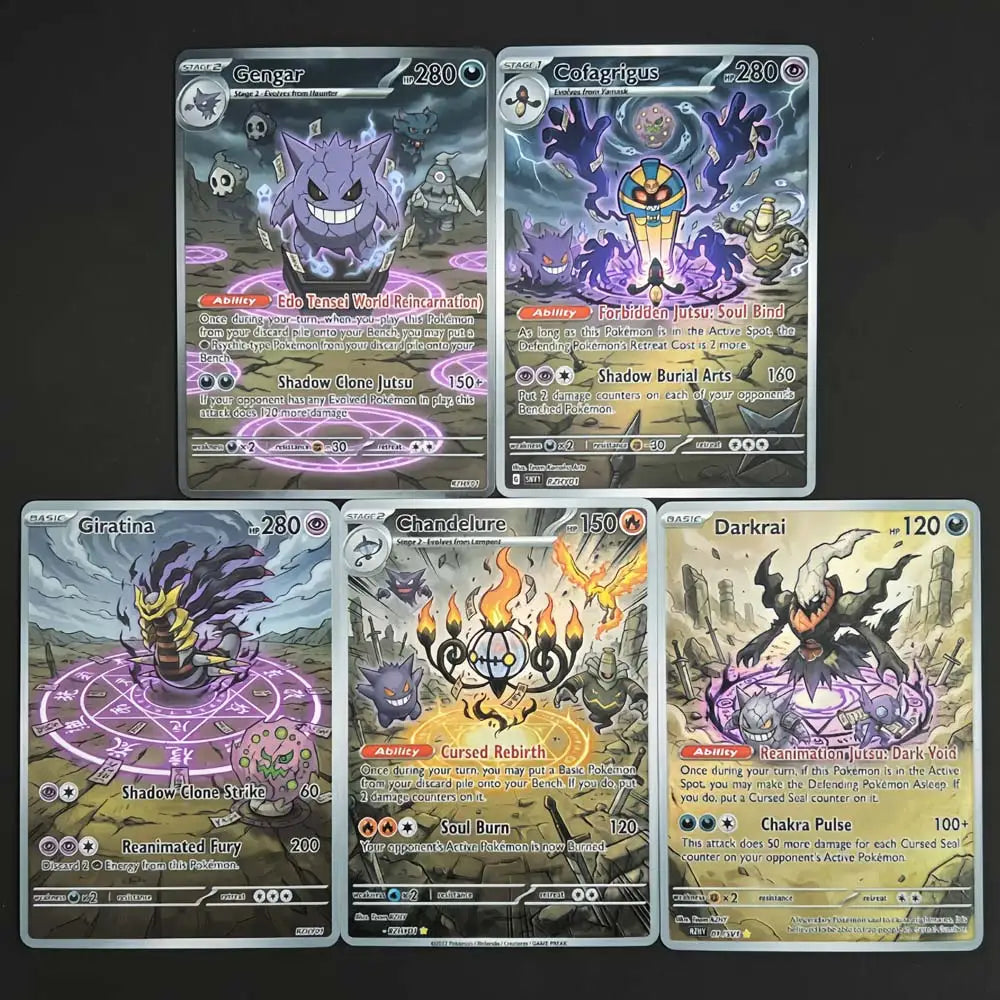 Reanimation Jutsu - Naruto x Pokémon - Fan Art Card Set