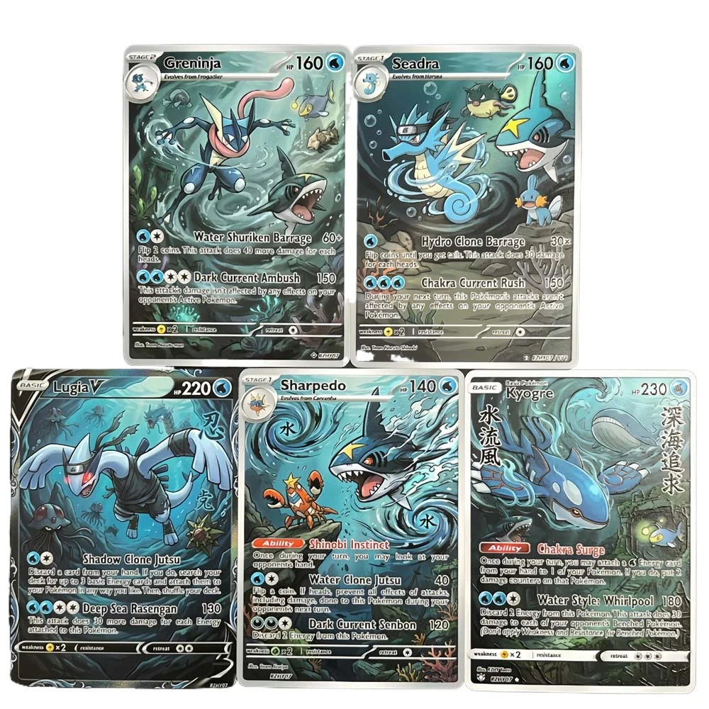 Deep Sea Guardians - Naruto x Pokémon - Fan Art Card Set