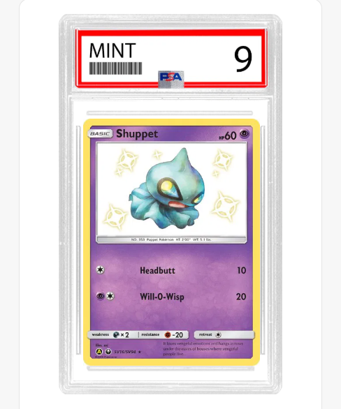 PSA 9 Shuppet SV16 - Hidden Fates: Shiny Vault - Slab - ENG