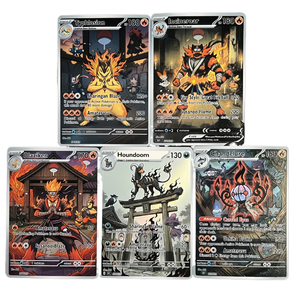 Blazing Dojo - Naruto x Pokémon - Fan Art Card Set