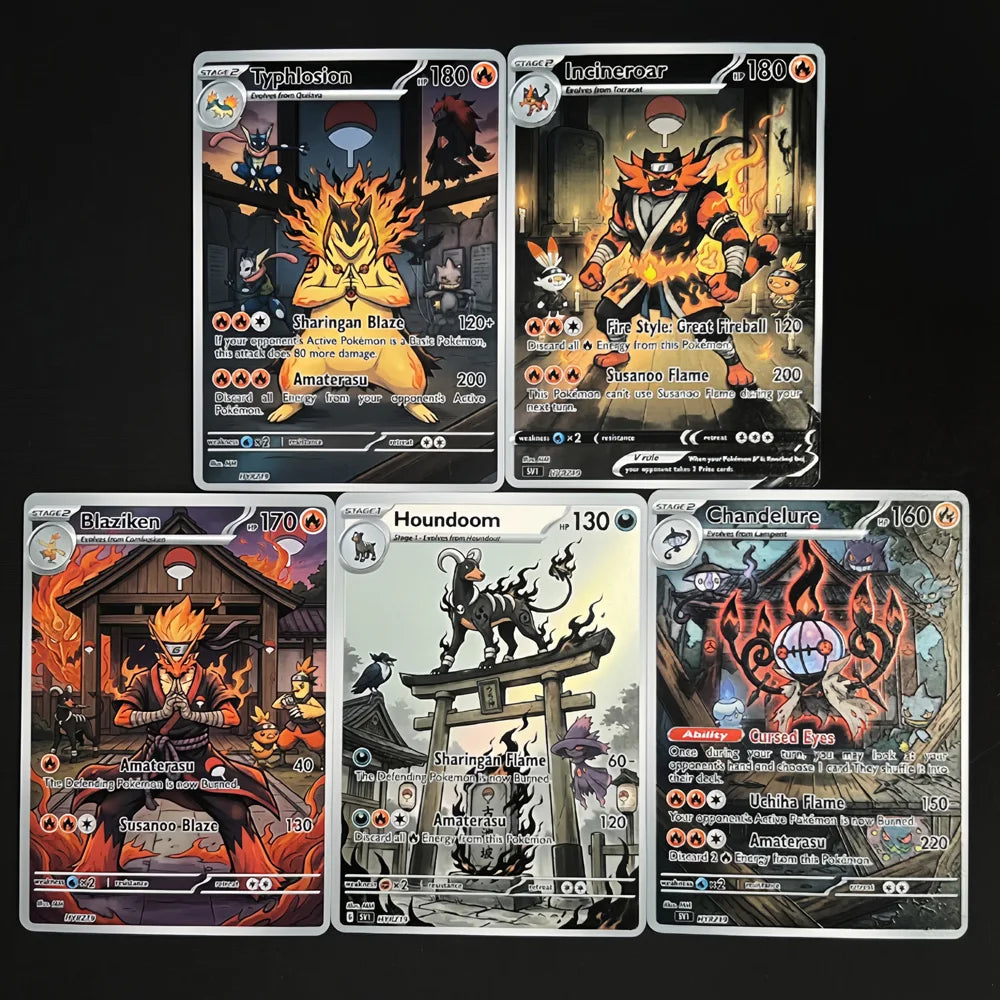 Blazing Dojo - Naruto x Pokémon - Fan Art Card Set