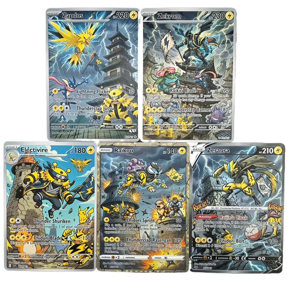 Lightning Fortress - Naruto x Pokémon - Fan Art Card Set