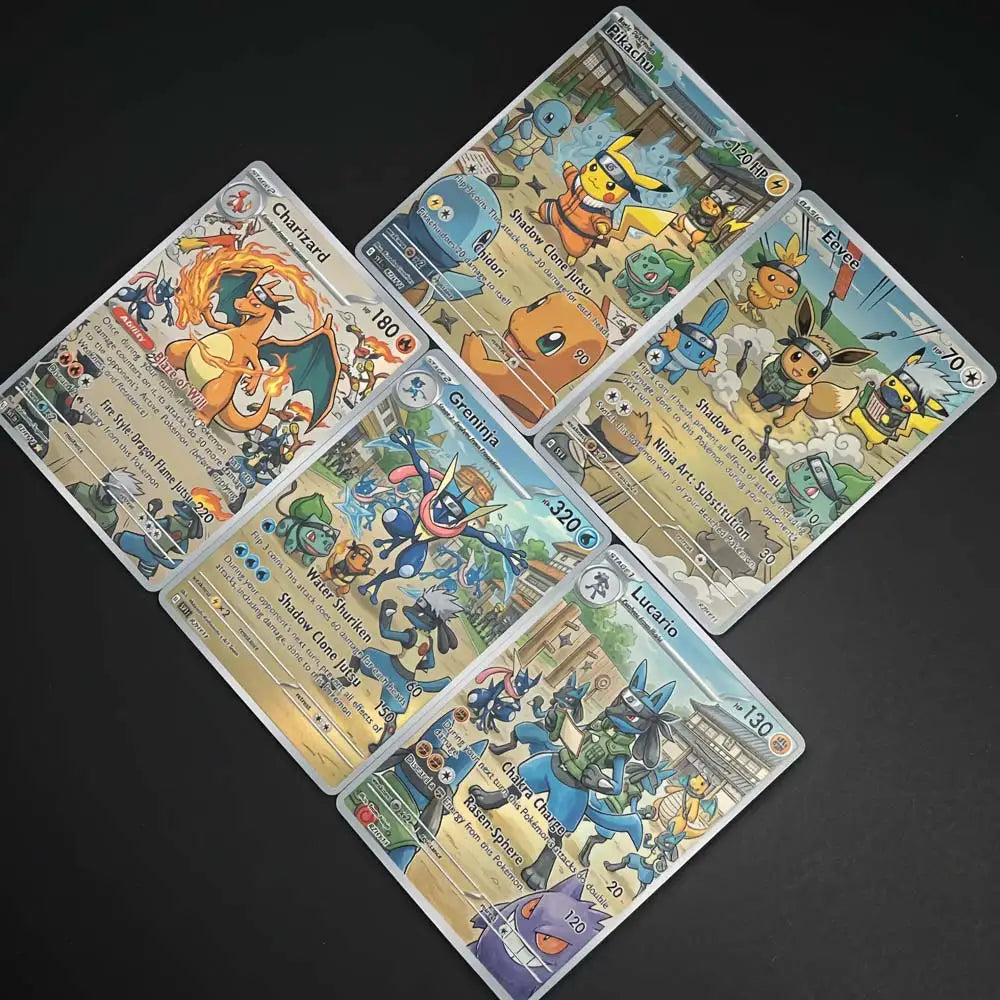 Shadow Clone Jutsu - Naruto x Pokémon - Fan Art Card Set