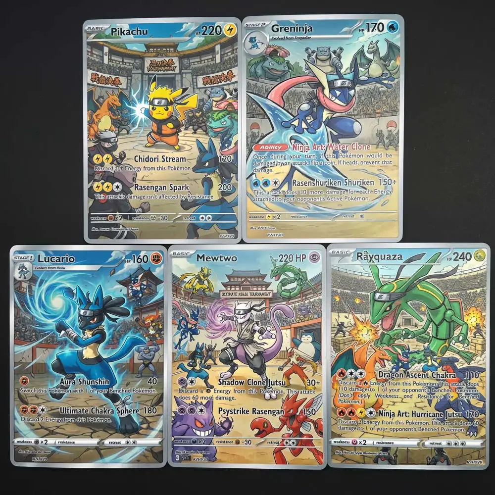 Ultimate Ninja Tournament - Naruto x Pokémon - Fan Art Card Set
