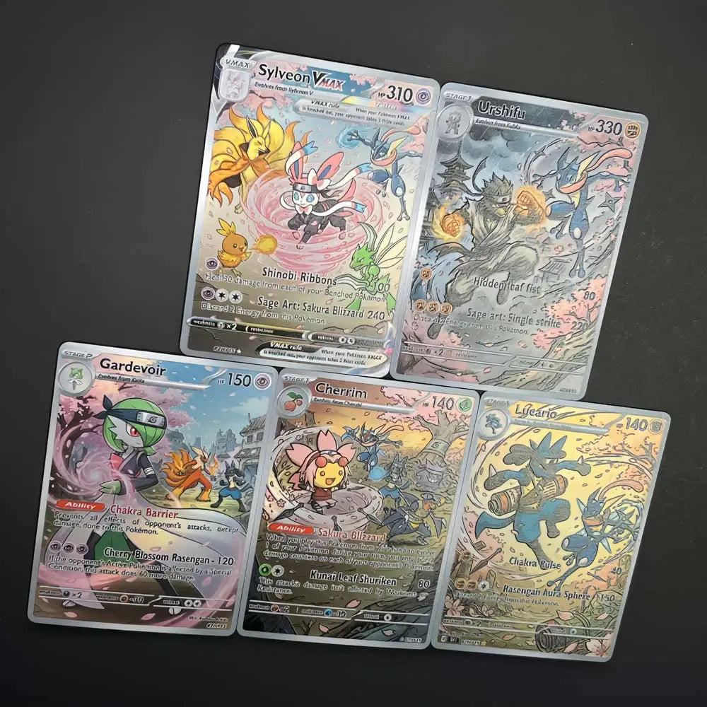 Sakura Season - Naruto x Pokémon - Fan Art Card Set