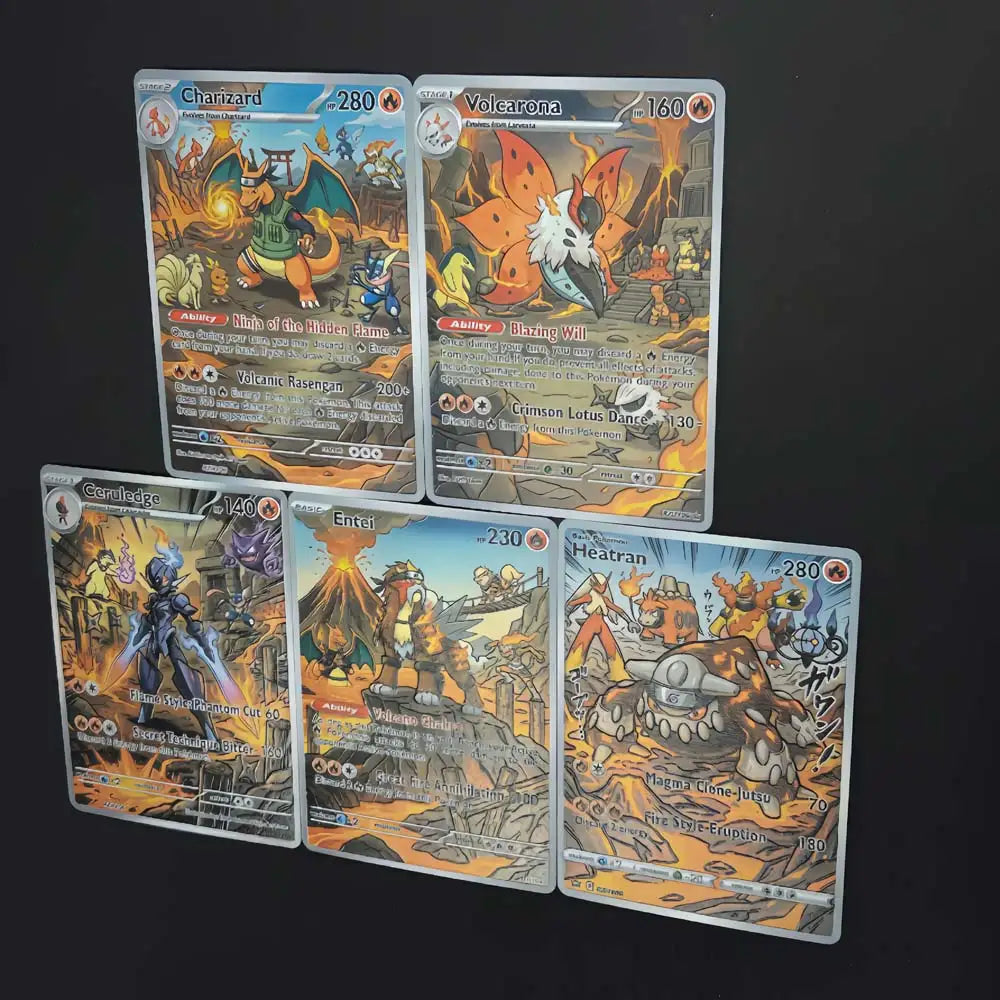 Volcano Guardians - Naruto x Pokémon - Fan Art Card Set