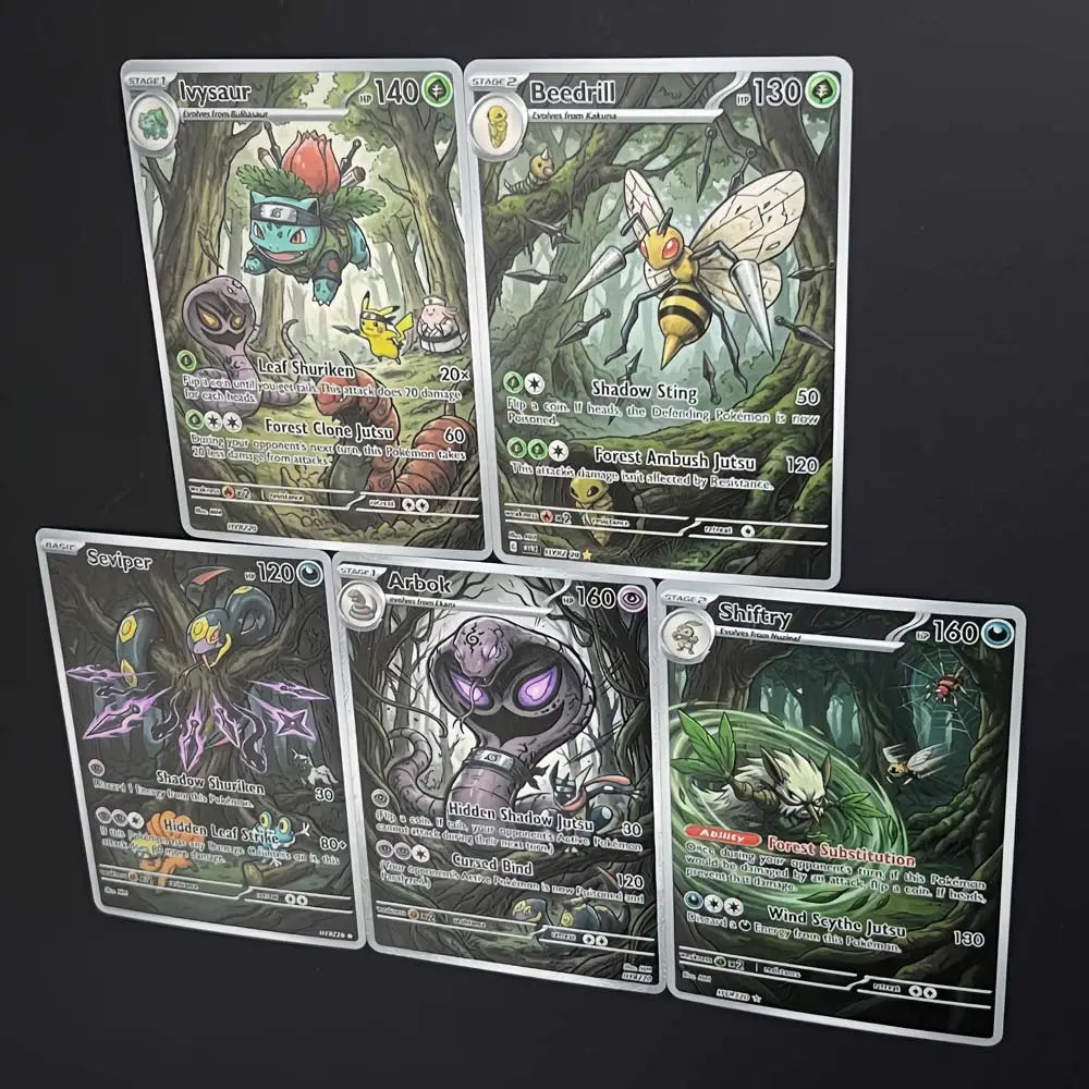 Poison Forest Guardians - Naruto x Pokémon - Fan Art Card Set