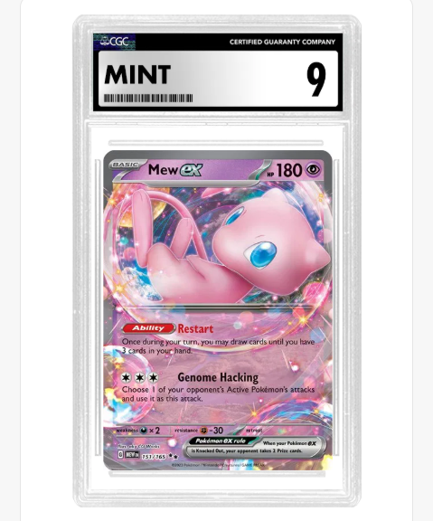 CGC 9 Mew EX 151/165 - Pokemon SV: 151 - Slab - ENG