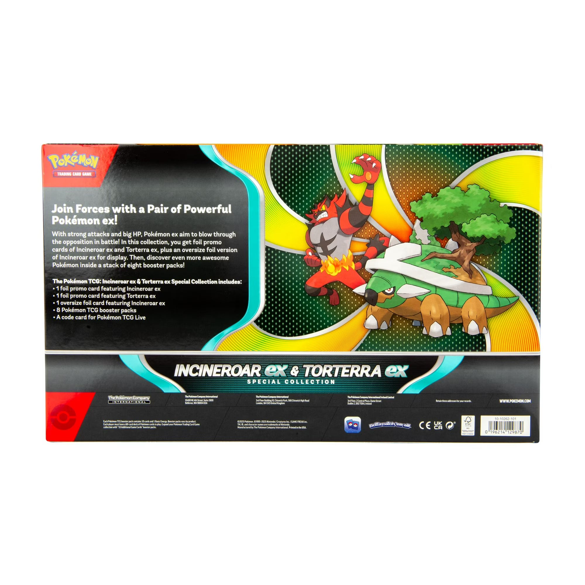 Pokemon TCG: Incineroar and Torterra EX - Special Collection Box