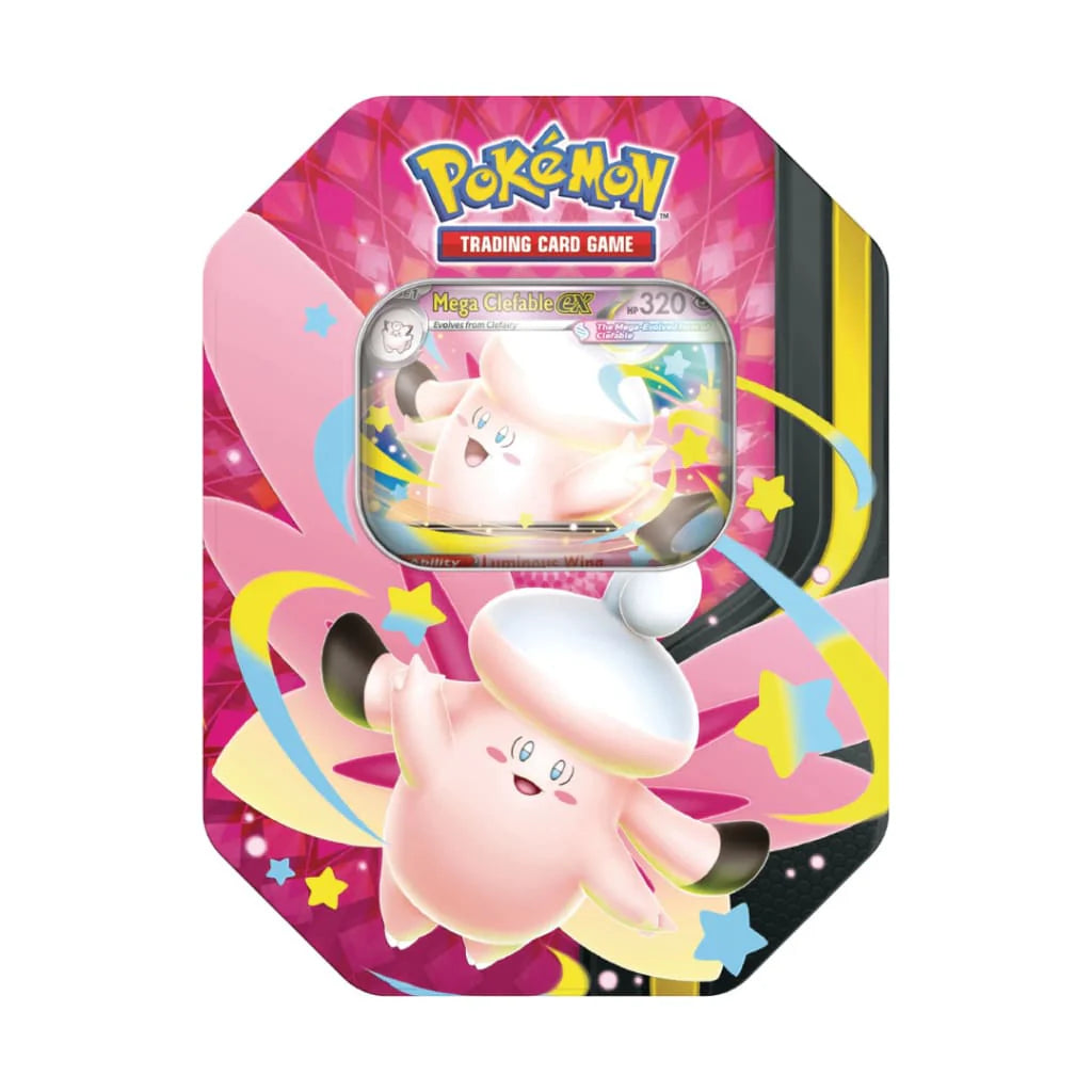 Pokémon TCG: Mega Moonlit Tin - Clefable EX - 4 Packs