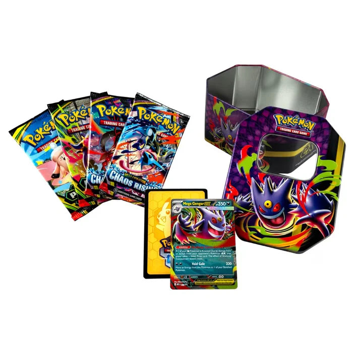 Pokémon TCG: Mega Moonlit Tin - Gengar EX - 4 Packs