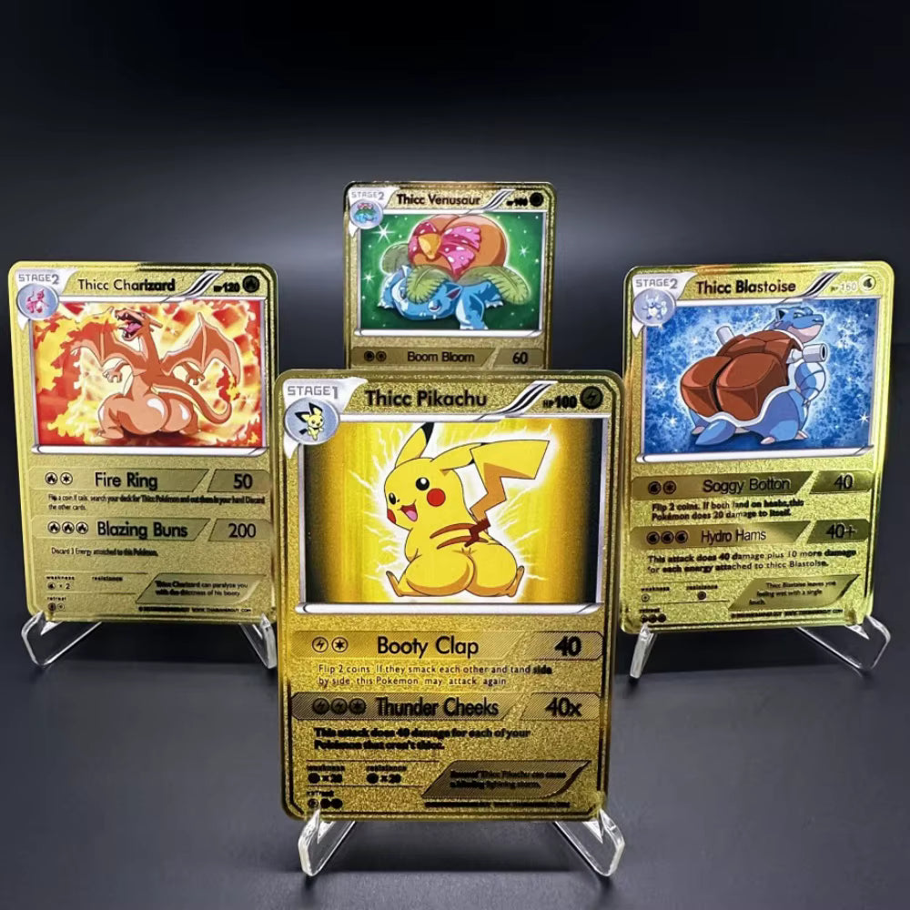 Fan Art Card Set - Pokémon - METAL - Thicc Gold by TBGuy