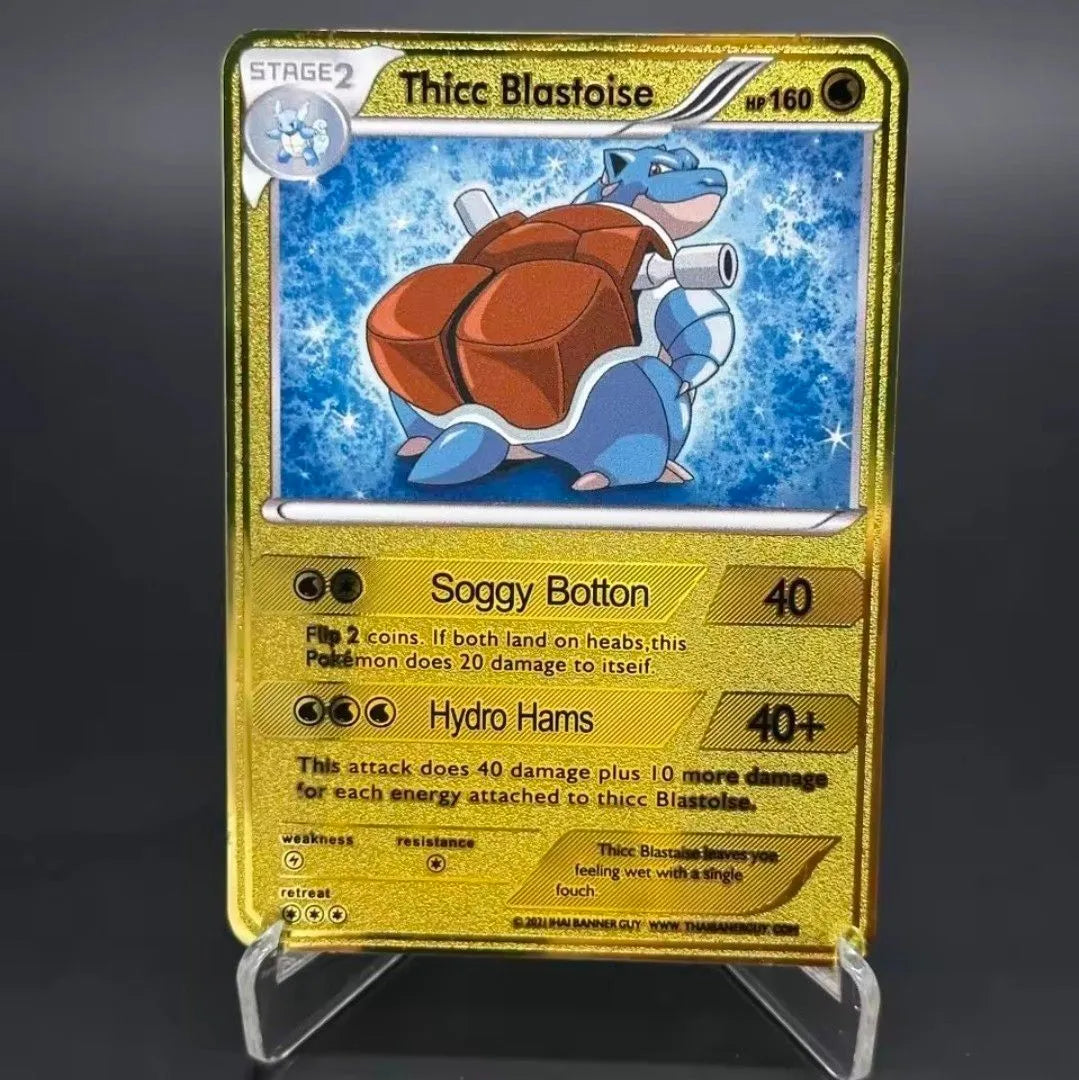 Fan Art Card Set - Pokémon - METAL - Thicc Gold by TBGuy