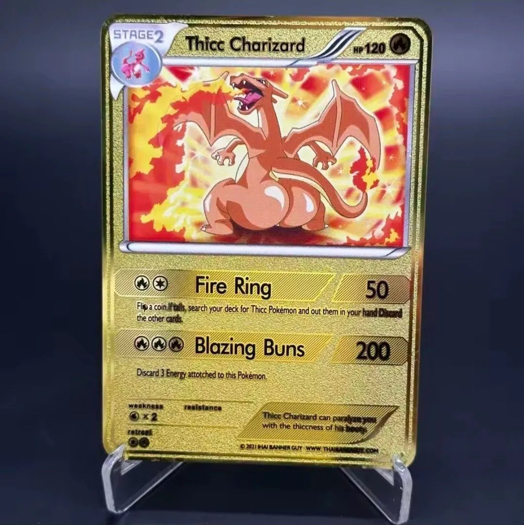Fan Art Card Set - Pokémon - METAL - Thicc Gold by TBGuy