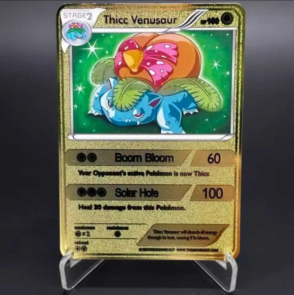 Fan Art Card Set - Pokémon - METAL - Thicc Gold by TBGuy