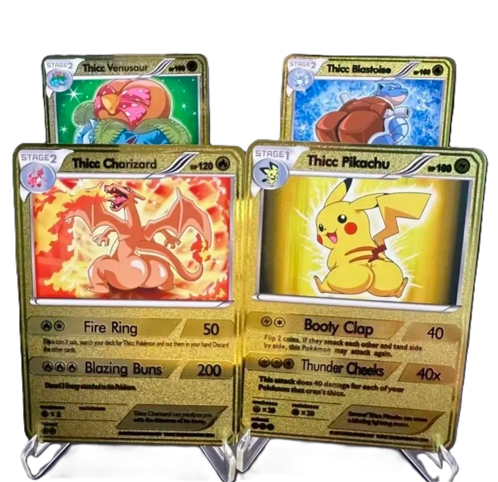 Fan Art Card Set - Pokémon - METAL - Thicc Gold by TBGuy