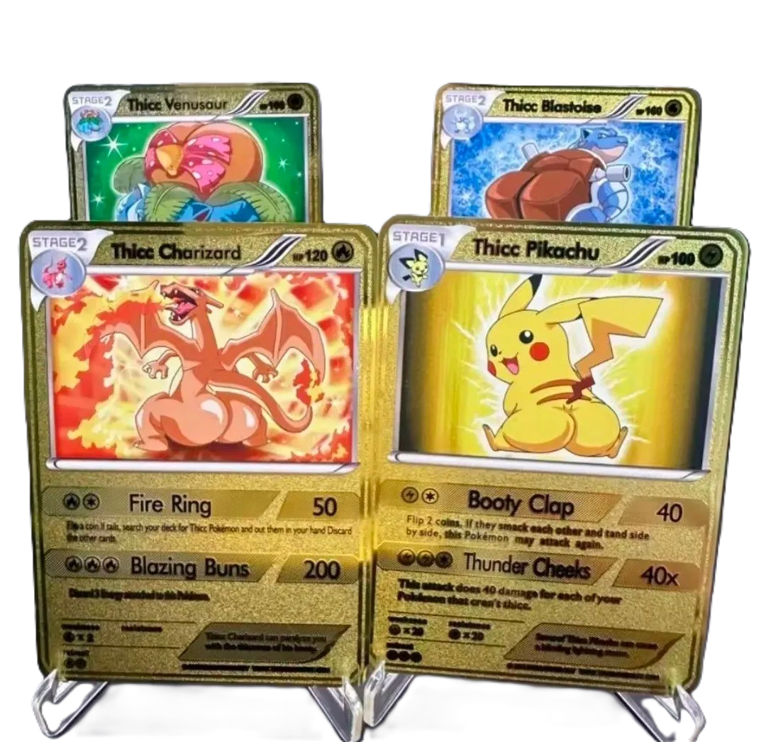 Fan Art Card Set - Pokémon - METAL - Thicc Gold by TBGuy