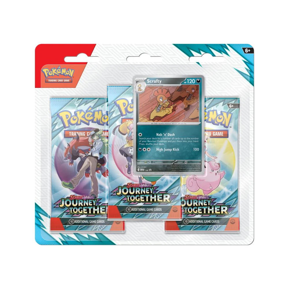 Pokémon TCG: Scarlet & Violet - Journey Together 3 Pack Blister - Scrafty Promo