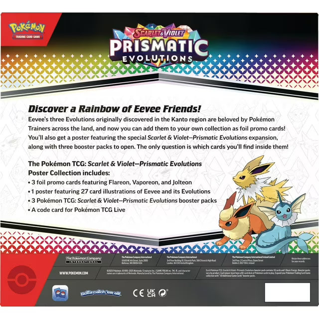 Pokémon TCG: Scarlet and Violet - Prismatic Evolutions Poster Collection