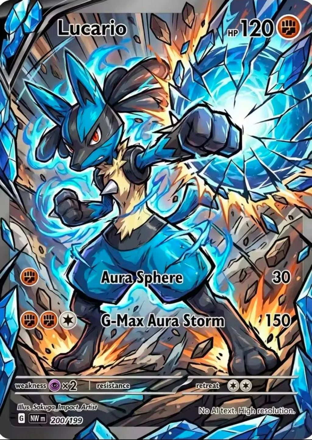 Fan Art Card Set - Pokémon - Aura Break by Sakugan Impact